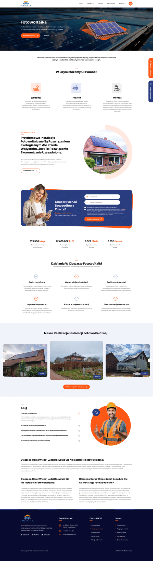 Projetkowanie stron WWW - przyład Pertis